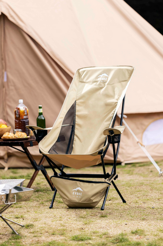 美品】EVOKE アウトドアチェア リクライニング 2脚セット