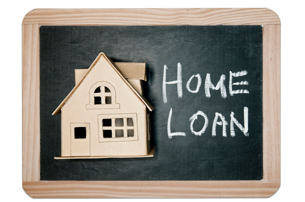 picture of a house with the words home loan