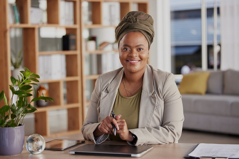 african-woman-working-business-portrait-with-smile-office-workplace-lawyer-corporate-compa