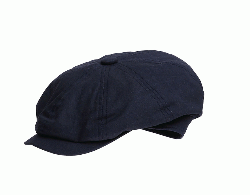 gatsby 8 piece wax flat cap navy