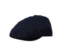 mens wax flat cap navy