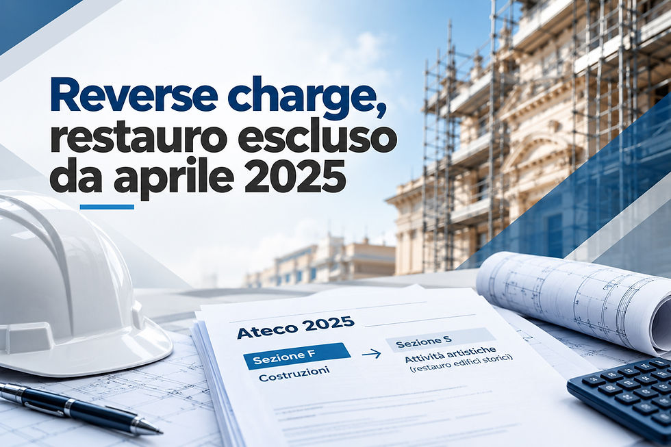 Reverse charge, restauro escluso da aprile 2025