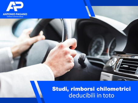 Studi, rimborsi chilometrici deducibili in toto