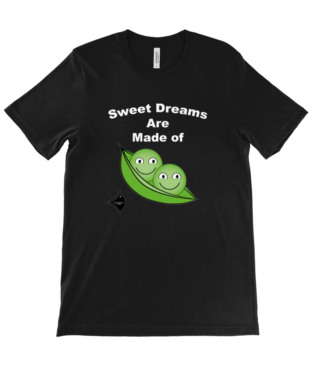 Sweet Dreams are Made of Peas. nspiers Creative humorous printed Tee shirt front