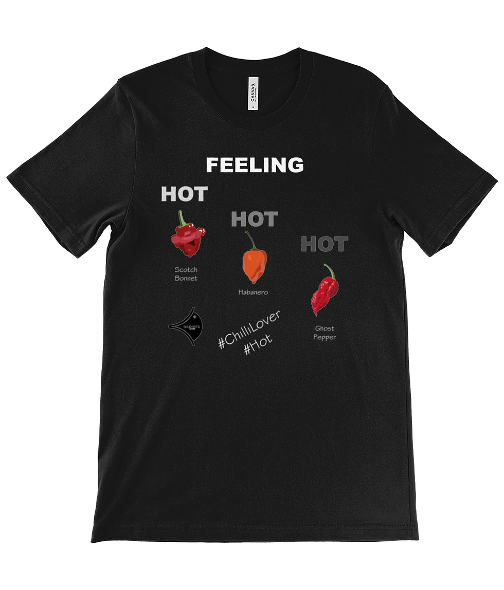 Feeling Hot Hot Hot.  Hot. nspiers Creative humorous printed Crew Neck Tee shirt front