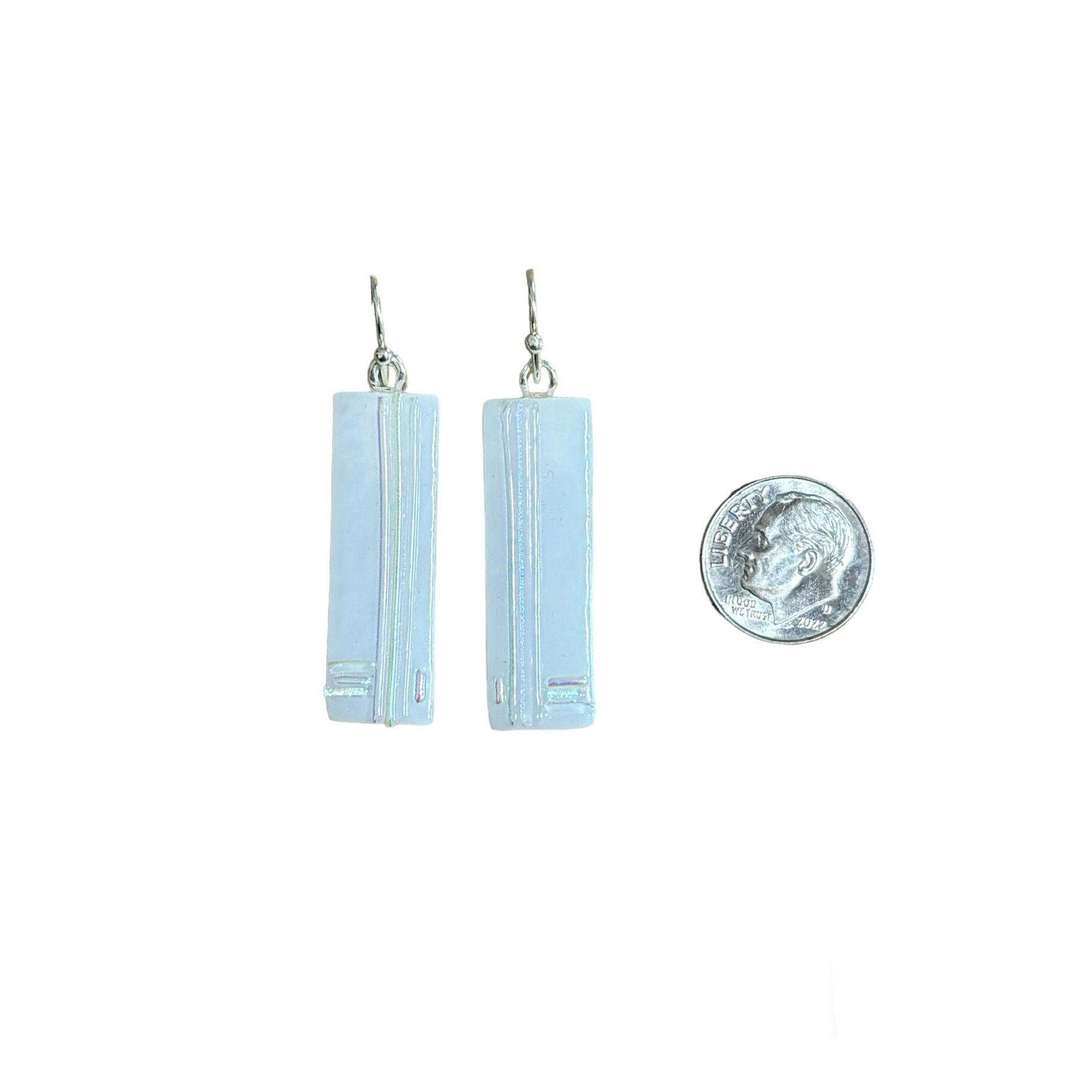 White Line Irid Earrings