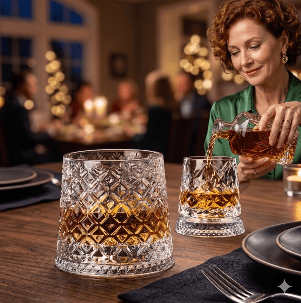 SpinGlass™ | Premium 360° Rotating Whiskey Glass