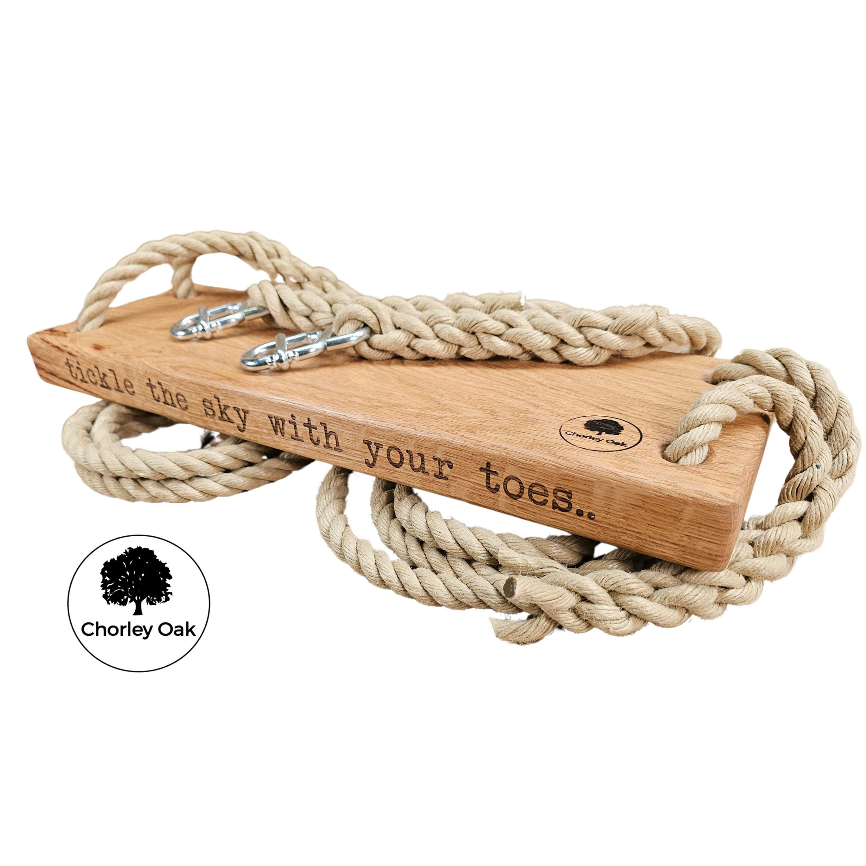 60cm Oak Rope Tree Swing
