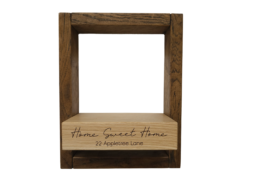 Thumbnail: Solid Oak Personalised Framed Chunky Floating Picture / Ornament Display Shelf
