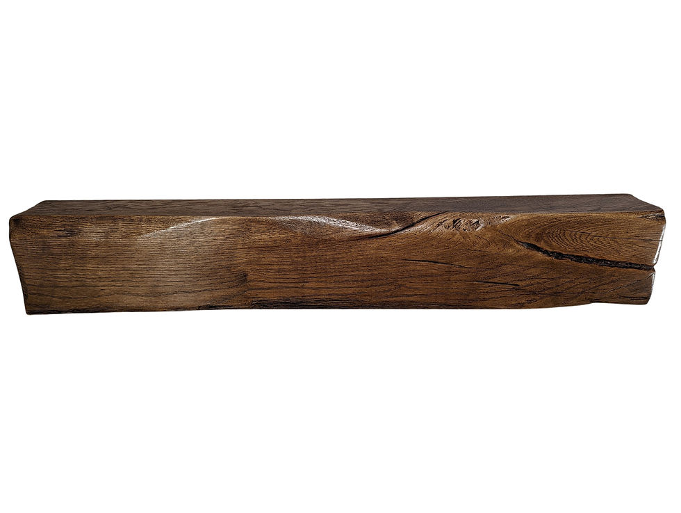Thumbnail: 10X15cm Rustic Oak Mantel Beam - Jacobean Oak