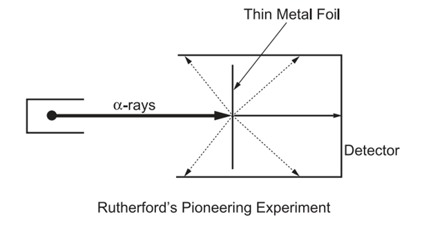 Figure 4. Rutherford's experimental setup using thin metal foil (8).