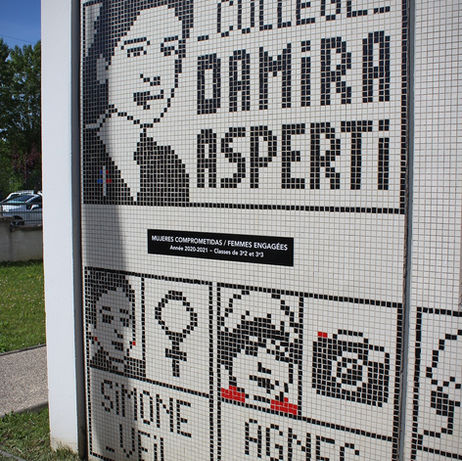 Fresque pixel au collège