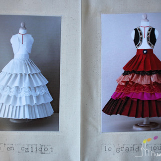 La réalisation du costume en toile calicot avant de passer à la réalisation finale !