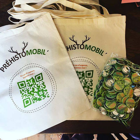 Sacs et badges Préhistomobil'