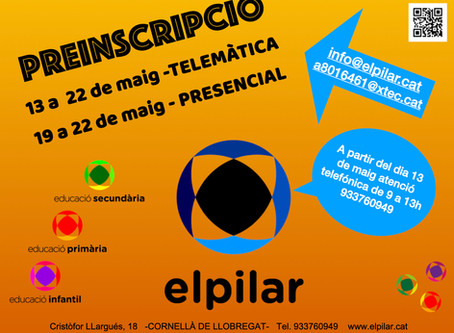 Novetat: Preinscripció curs 2020-21