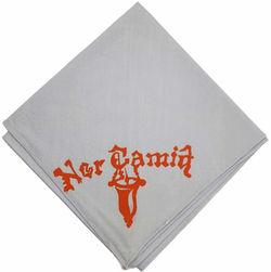 Unknown Ner Tamid Light Blue Red Silk Screen Neckerchief