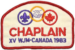 1983 World Jamboree Chaplian red bdr-OT