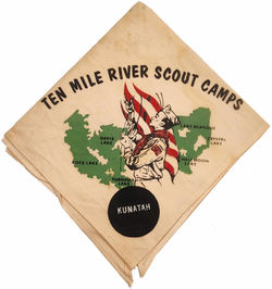 1960 GNYC Camp Kunatah TMR in black circle Neckerchief