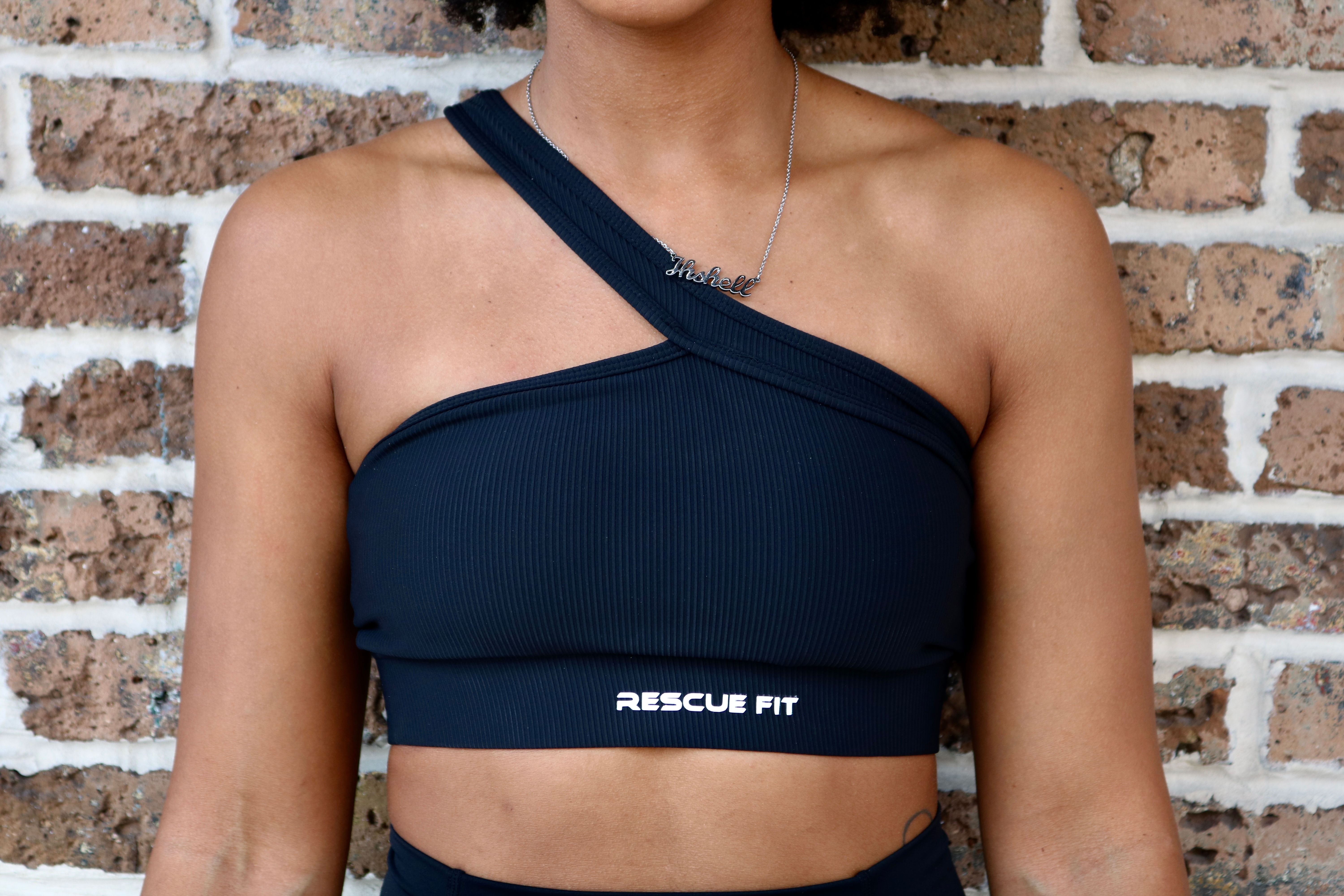 Ribbed One Shoulder Sports Bras