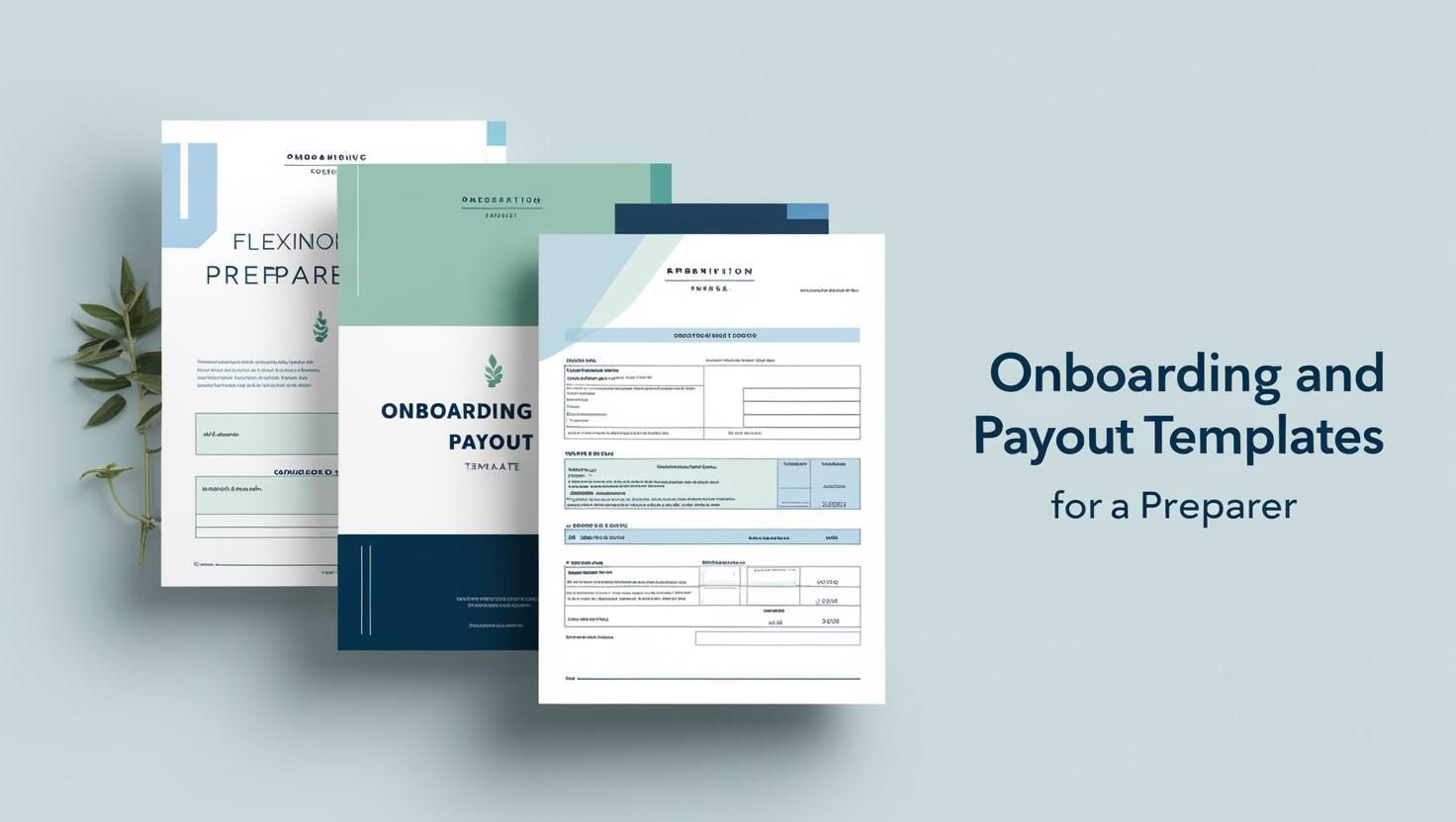 Preparer Onboarding and Payout Templates