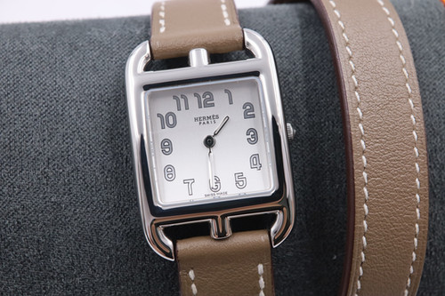 【HERMES/エルメス　ケープコッド用純正ベルト　エトゥープ】 付属品完備＆純正ドゥブルトゥールベルト】N（新品）エルメス