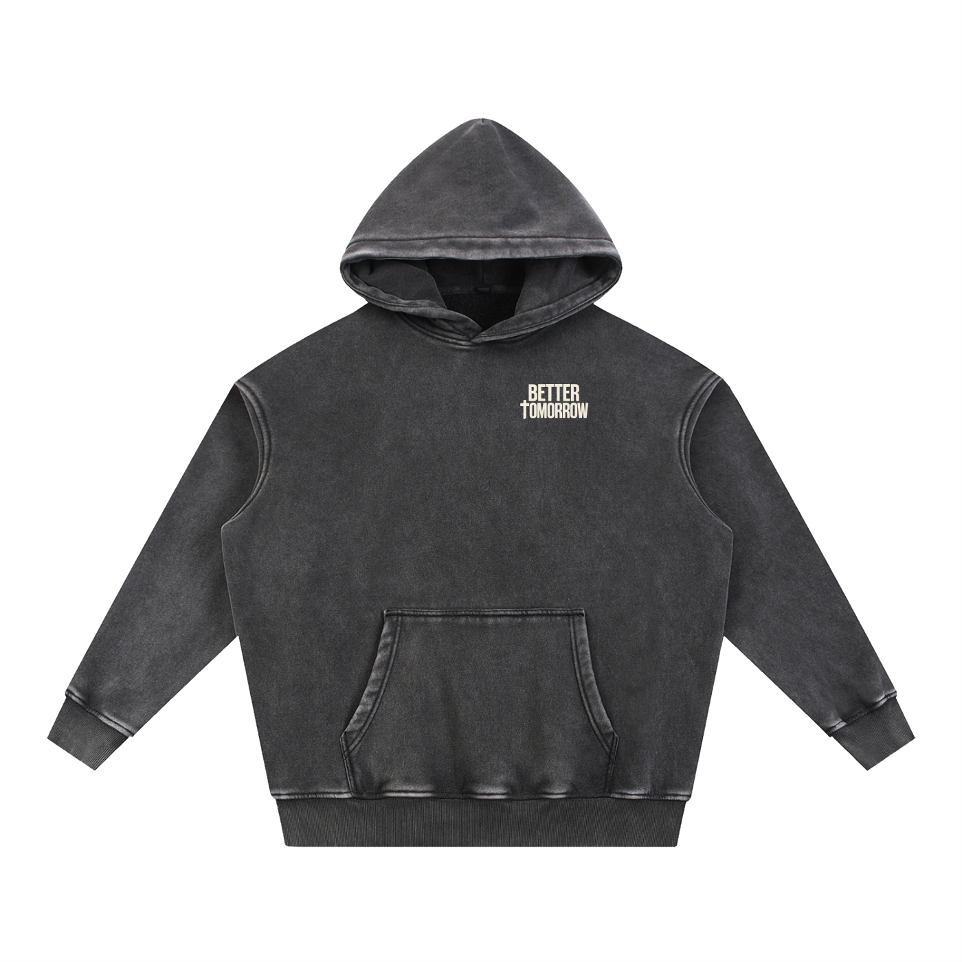 BT-35 c02 | All Things Work Together for Good | Snow Wash Fleece Oversize Hoodie