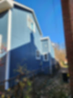 Blue house siding