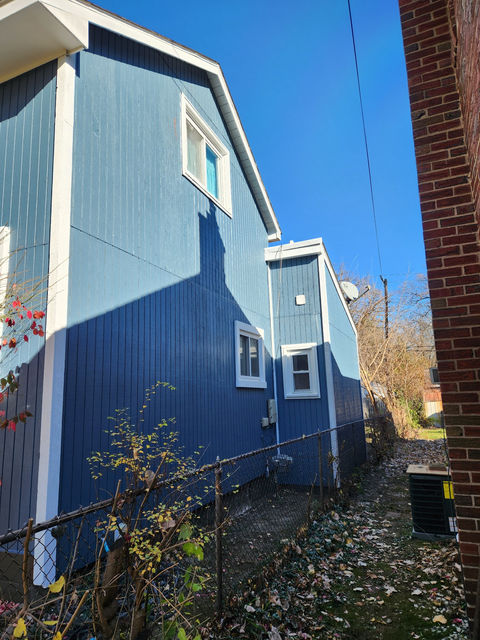 Exterior painted blue house
