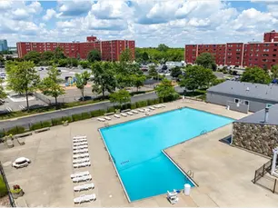 Outdoor pool at apartment complex