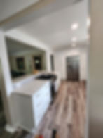 Beautiful kitchen renovation painting and flooring by Premier Painting & Home Services
