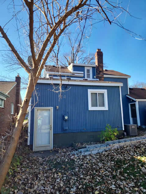 Exterior painted blue house