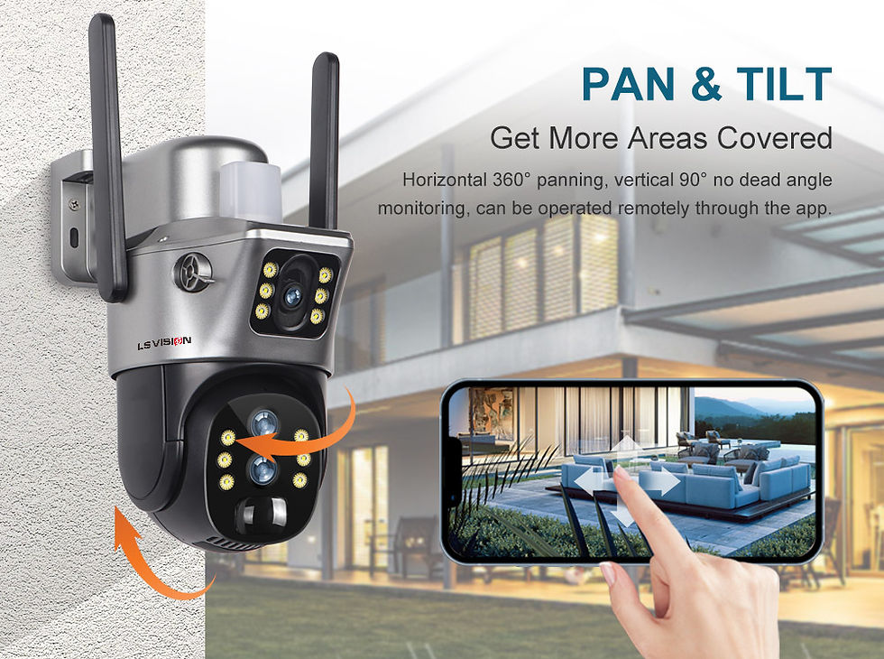 Miniatura: LS VISION Double Screen Solar Camera 10X Zoom 4G SIM Security Outdoor Camera Hum