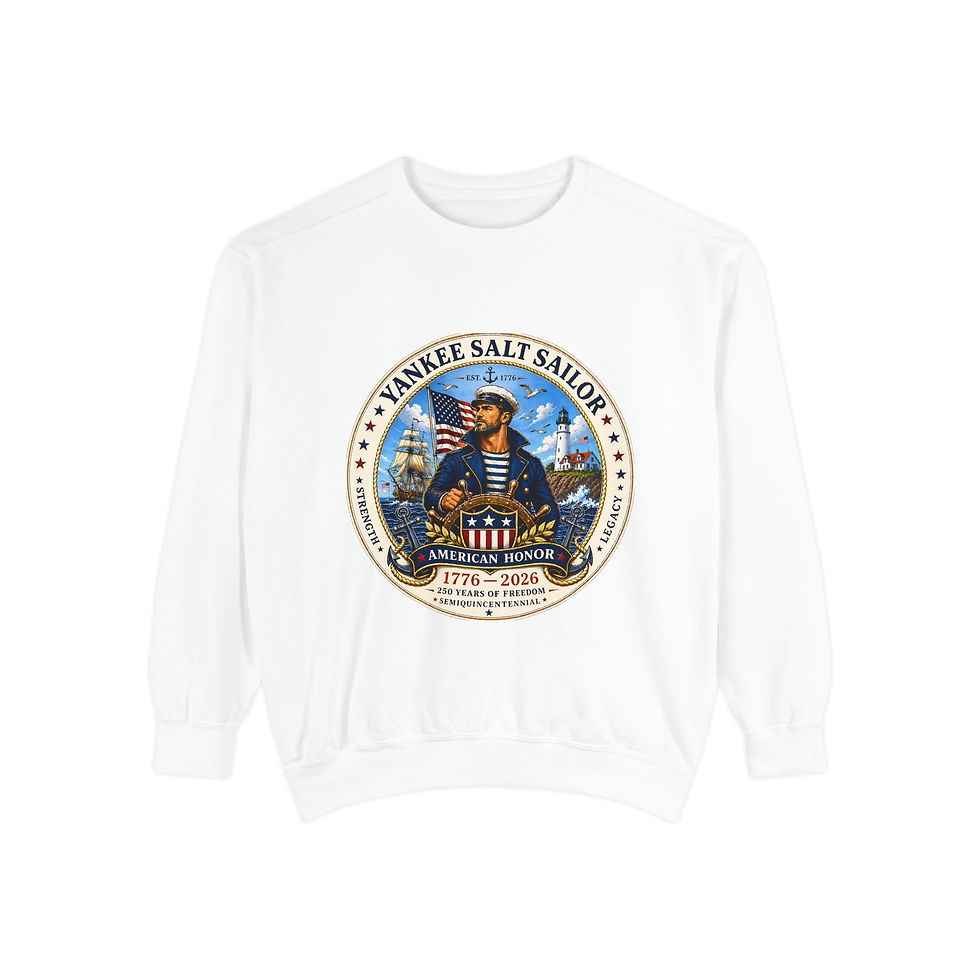 Thumbnail: Yankee Salt Sailor vintage nautical emblem Sweatshirt | American sailing badge