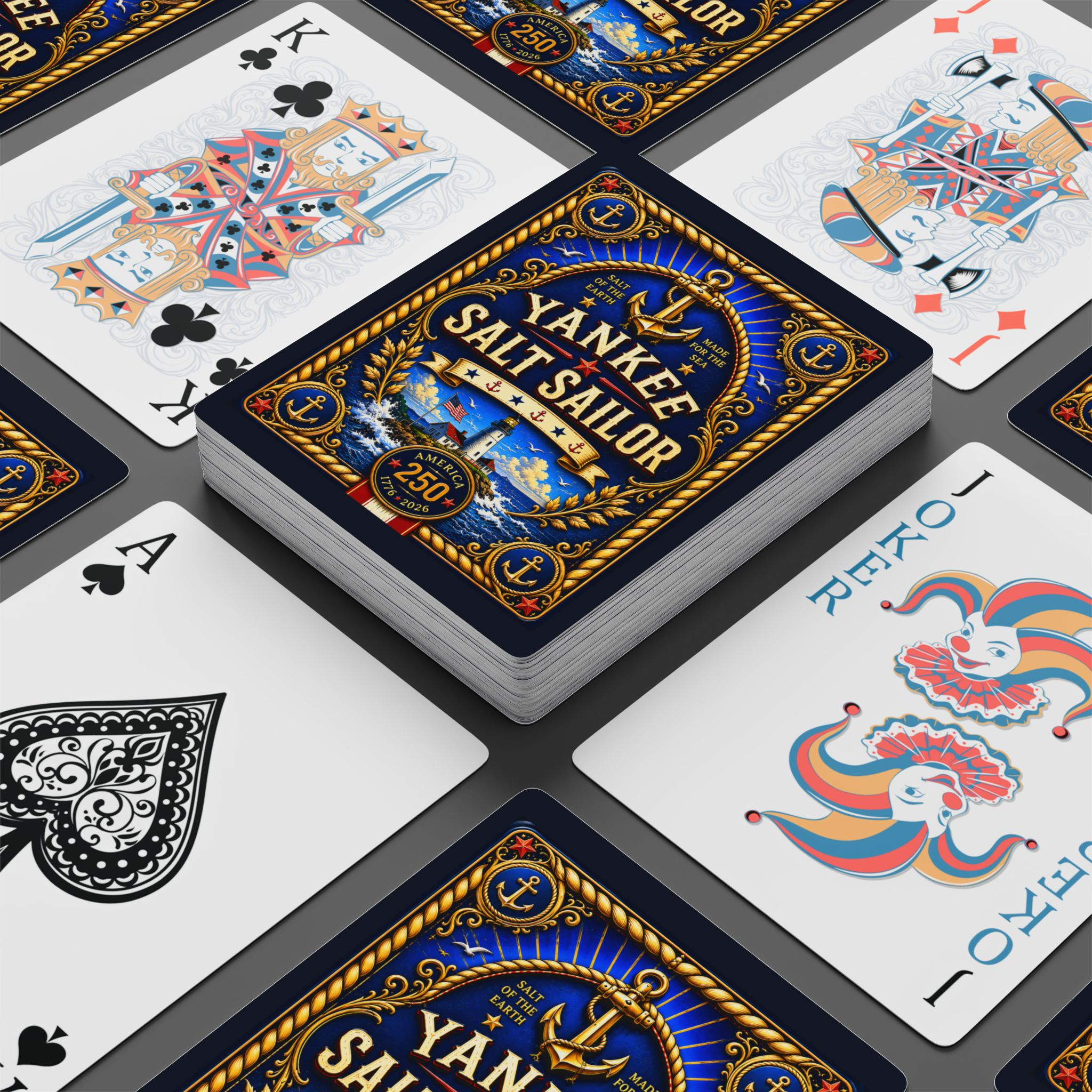 Nautical Seal Poker Playing Cards | Ace of Spades Decorative Deck