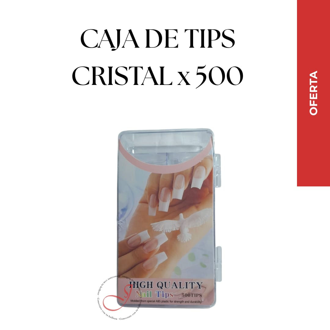 Caja de Tips Cristal x 500