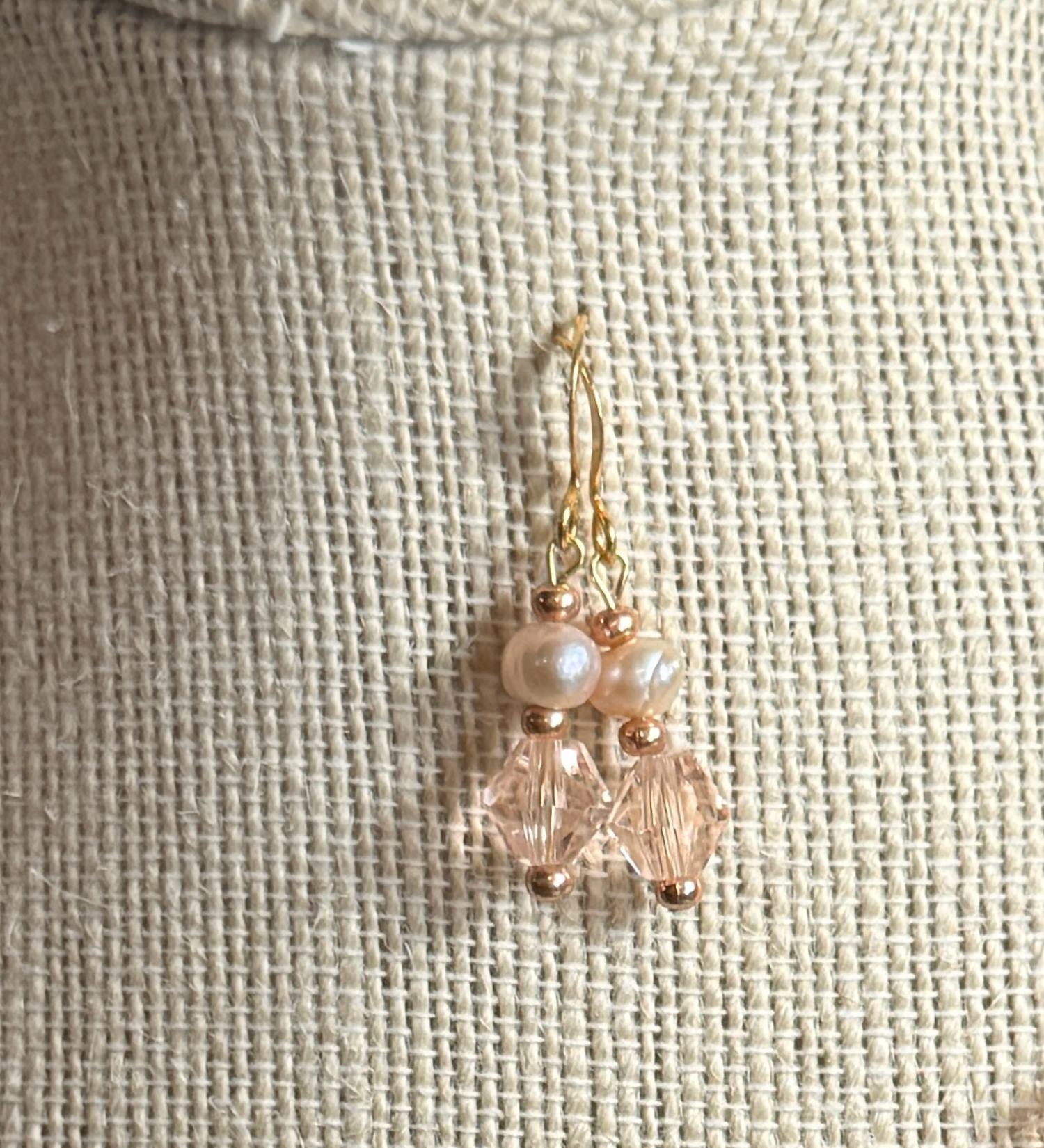 Pink & Pearl Earrings