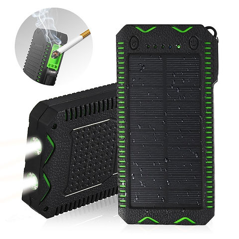 Solar Power Bank w/Cigarette Lighter