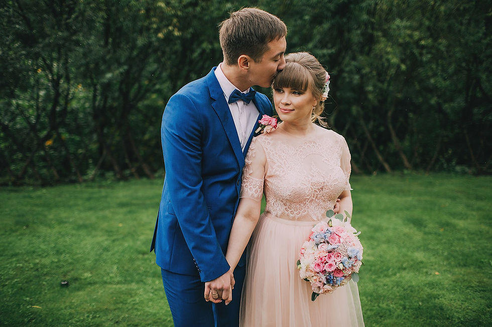 Миниатюра: Свадебное платье "Нежно-персиковое"