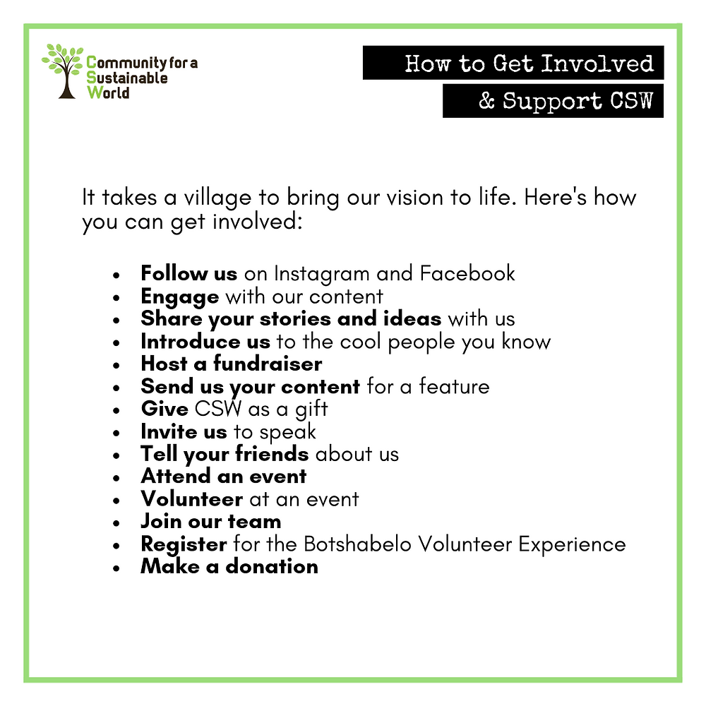 How to Get Involved and Support CSW