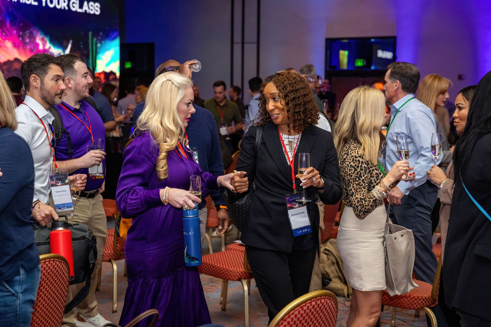 people mingling at an event