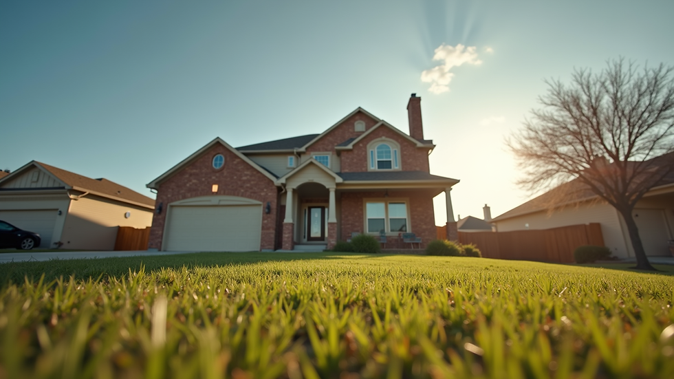 Eye-level view of a suburban Tulsa house with a "For Sale" sign