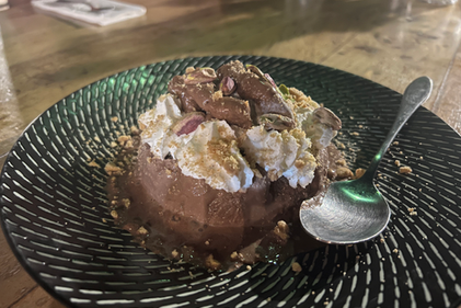 Homemade chocolate icecream with pistacchios.HEIC