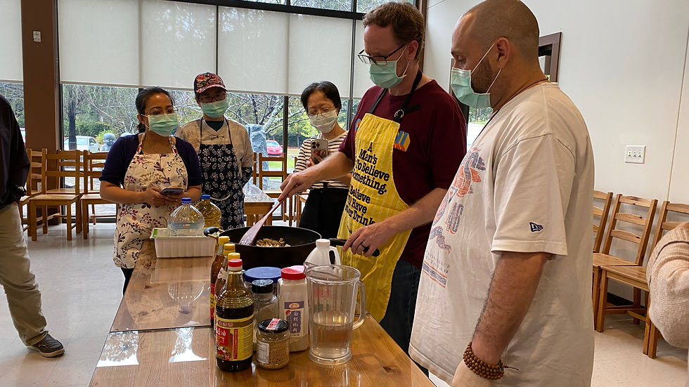 Club Leader Edison provides guidance to participants during the session.