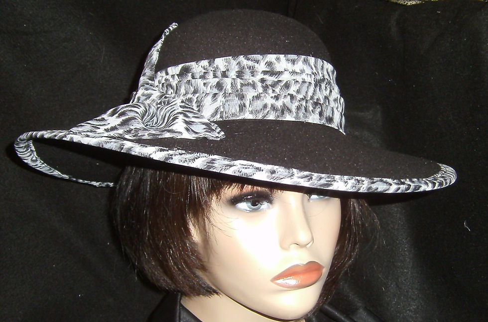 Thumbnail: Black hat with animal print