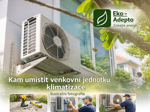 Kam umístit klimatizace a venkovní jednotka? Poradíme s hlukem, kondenzátem i prouděním vzduchu. Vyberte řešení bez chyb.