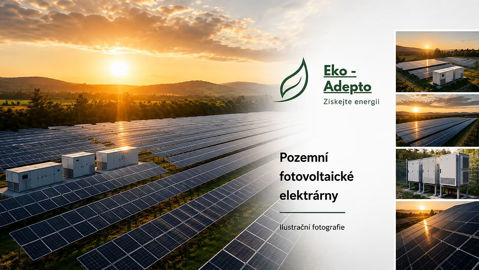 Pozemní fotovoltaické elektrárny od návrhu po realizaci. Pozemek, povolení, konstrukce, připojení i přehled instalačních firem podle krajů.