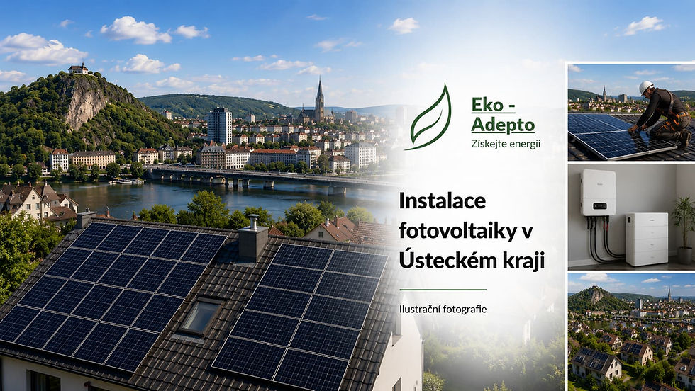 Hledáte firmu pro instalaci fotovoltaické elektrárny v Ústeckém kraji? Prohlédněte si přehled společností z projektu Eko-Adepto, jejich zaměření, působnost a podrobné články o firmách.