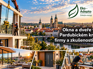 Okna a dveře v Pardubickém kraji. Přehled osobně navštívených montážních a servisních firem, regionální působnost, materiály a profilové systémy.