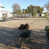 Планировка и засыпка песком участка перед укладкой рулонов газона в Одессе от студии ландшафта DROP