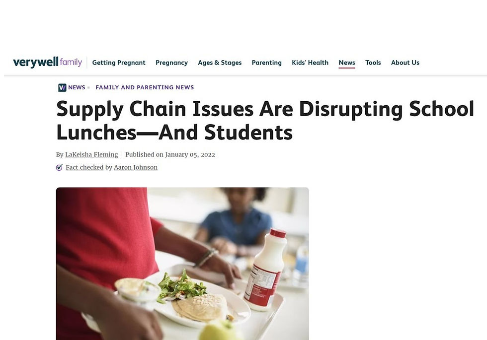 Supply Chain Disrupts School Lunches